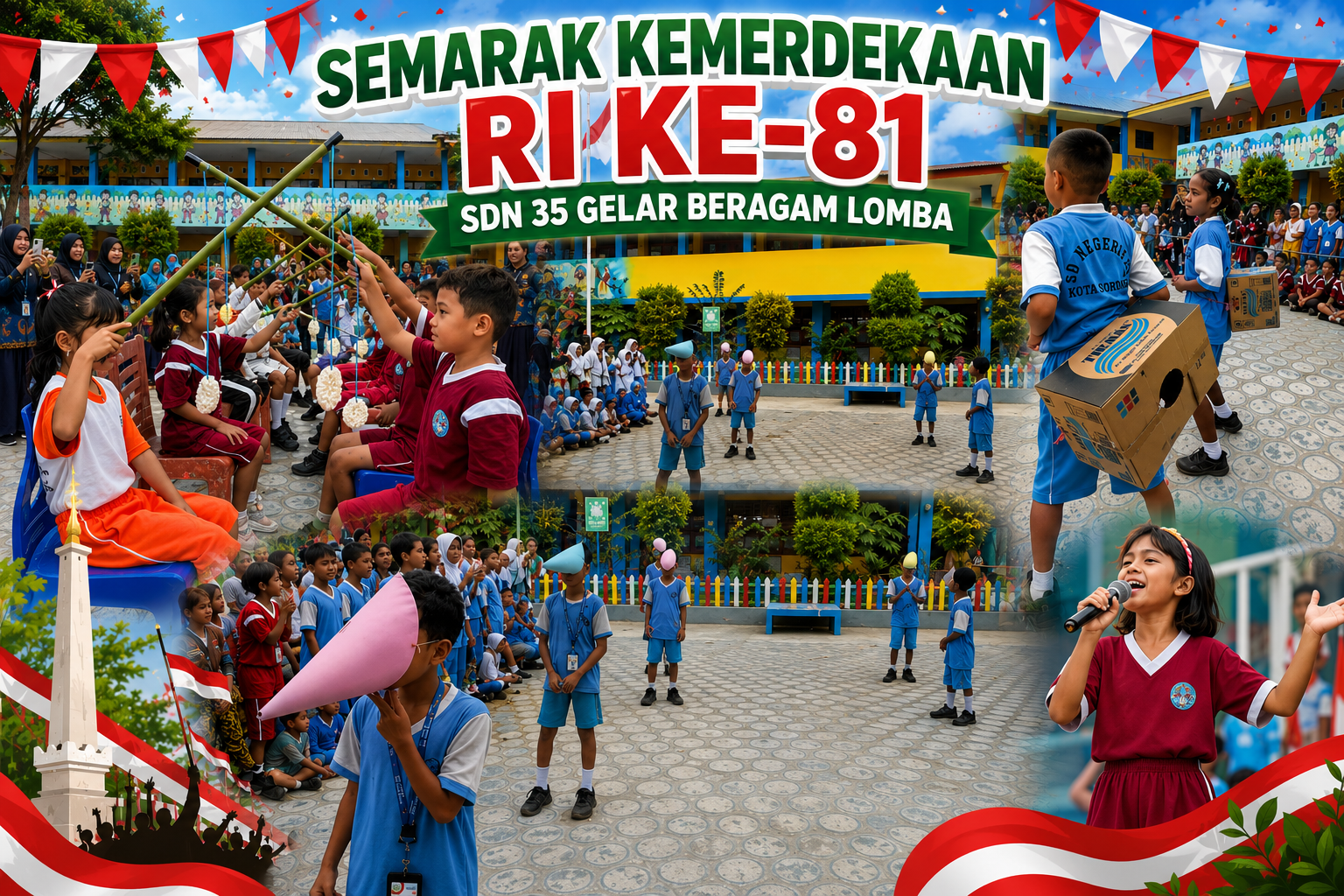 Kemerdekaan RI ke-81 : SDN 35 Kota Sorong Gelar Lomba