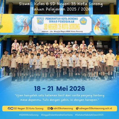 PSAJ SDN 35 Kota Sorong Tahun 2026 Berjalan Lancar