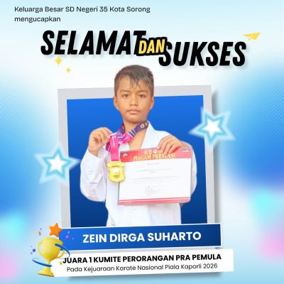 Zein Dirga Harumkan SDN 35 Kota Sorong